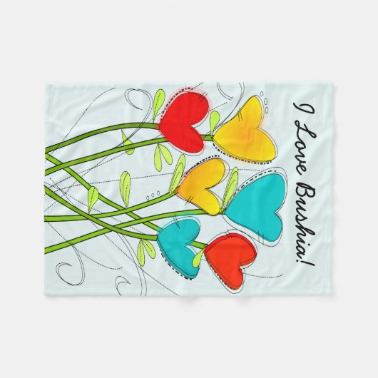 Poolse grootmoeder Bushia Fleece Blanket Deken (Voorkant (Horizontaal))