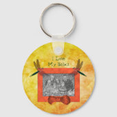 Poolse grootmoeder houdt van mijn baby Dragonfly Sleutelhanger (Achterkant)