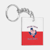 Poolse grootouders van textiel sleutelhanger (Voorkant Links)