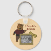 Poolse grootvader houdt van mijn Beer Dziadzia Sleutelhanger (Voorkant)