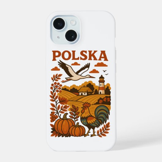 Poolse Herfst Volks Platteland iPhone 15 Hoesje (Achterkant)