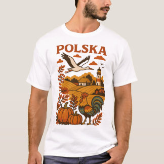 Poolse Herfst Volks Platteland T-shirt