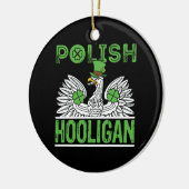 Poolse Hooligan St. Patrick's Day Keramisch Ornament (Links)