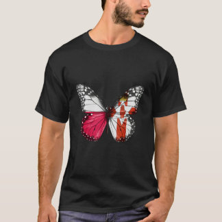Poolse Ierse Vlag Vlinder T-shirt