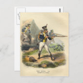Poolse infanterie briefkaart (Voorkant / Achterkant)