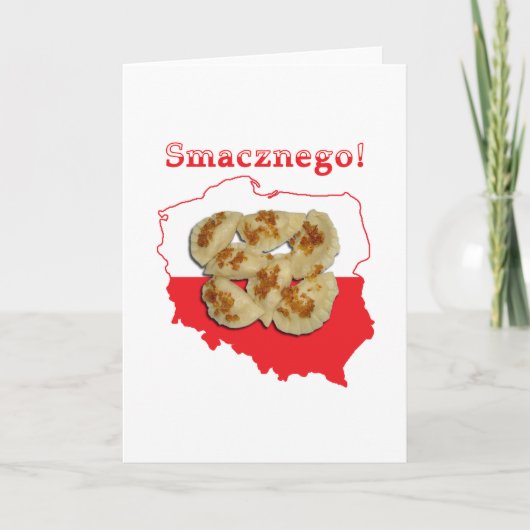 Poolse kaart Pierogi Smacznego (Voorkant)