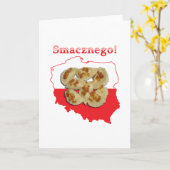 Poolse kaart Pierogi Smacznego (Gele Bloem)