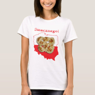 Poolse kaart Pierogi Smacznego T-shirt