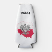 Poolse kaart vlag bier koeler (Voorkant)