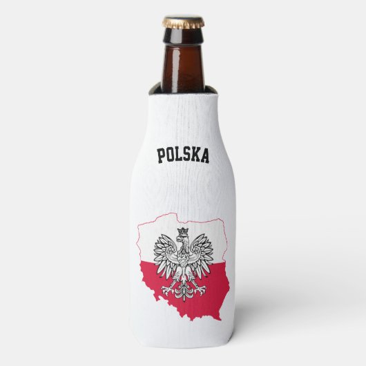 Poolse kaart vlag bier koeler (Fles Voorkant)