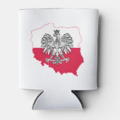 Poolse kaart vlag bier koeler (Voorkant)