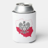 Poolse kaart vlag bier koeler (Blikje Achterkant)