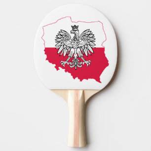 Poolse Kaart Vlag Ping Pong Paddle Tafeltennisbatje