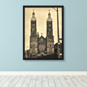 Poolse kerk canvas afdruk (Insitu (Houten vloer))