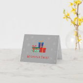 Poolse Kerstmis kerstkaart Kaart (Gele Bloem)