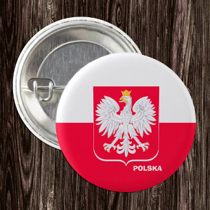 Poolse knoop, patriottische Poolse vlag mode Ronde Button 3,2 Cm