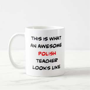 poolse leraar , geweldige koffiemok
