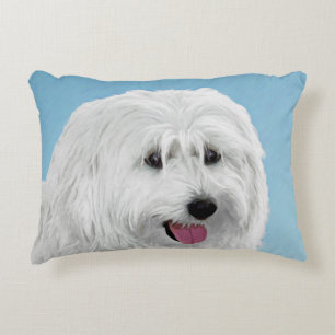 Poolse lewland Sheepdog Painting - Original Dog Ar Accent Kussen