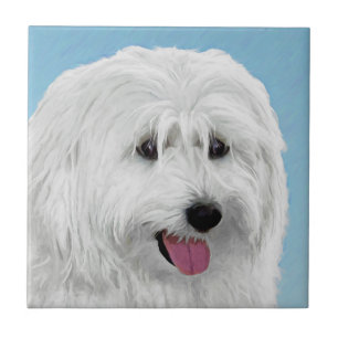 Poolse lewland Sheepdog Painting - Original Dog Ar Tegeltje