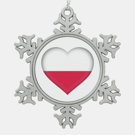 Poolse Liefde Tin Ornament (Voorkant)