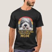 Poolse Lowland Sheepdog Moeder Retro Mijn honden z T-shirt (Voorkant)