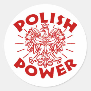 Poolse macht ronde sticker
