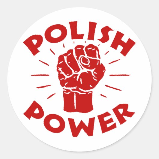 Poolse macht ronde sticker (Voorkant)