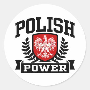Poolse macht ronde sticker