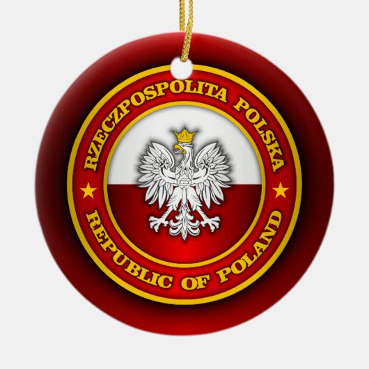 Poolse Medallion Keramisch Ornament (Voorkant)