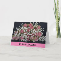 Poolse naamdagkaart wenskaart