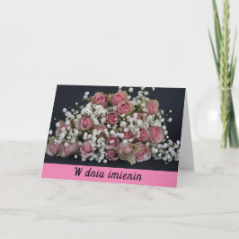 Poolse naamdagkaart wenskaart feestdagen kaart