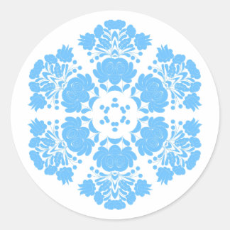 Poolse ontwerp bloemen ronde sticker