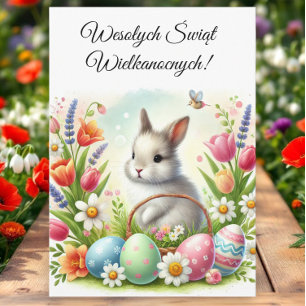 Poolse paasgroeten Wesolych Swiat Kaart