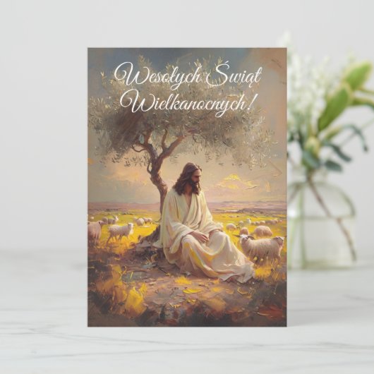 Poolse Pasen Wesolego Alleluja Kaart (Staand voorkant)