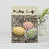  Poolse Pasgeborenen Wesolych Swiat Kaart (Staand voorkant)