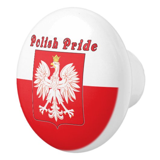 Poolse pride Eagle Keramische Knop (Rechts)