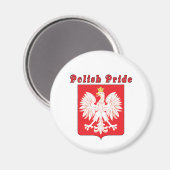 Poolse Pride Eagle Magnet Magneet (Voorkant / Achterkant)