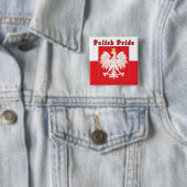 Poolse pride Eagle Vierkante Button 5,1 Cm (In situ)