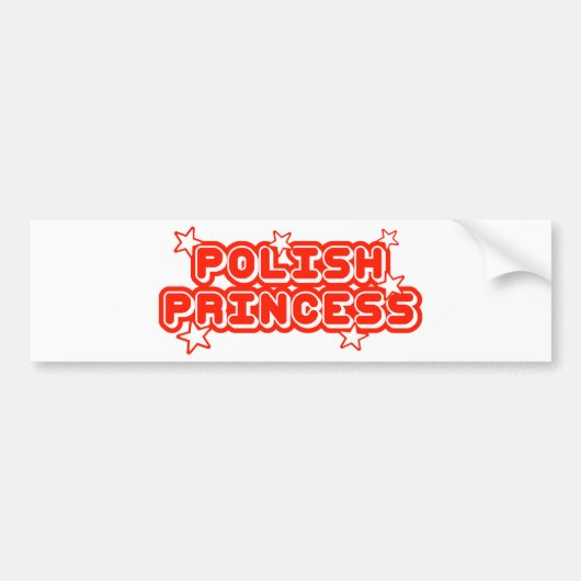Poolse prinses bumpersticker (Voorkant)