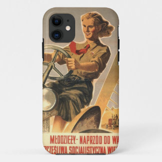 Poolse propaganda uit het koude oorlogtijdperk iPhone 11 hoesje