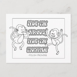 Poolse Proverb-kleur Briefkaart