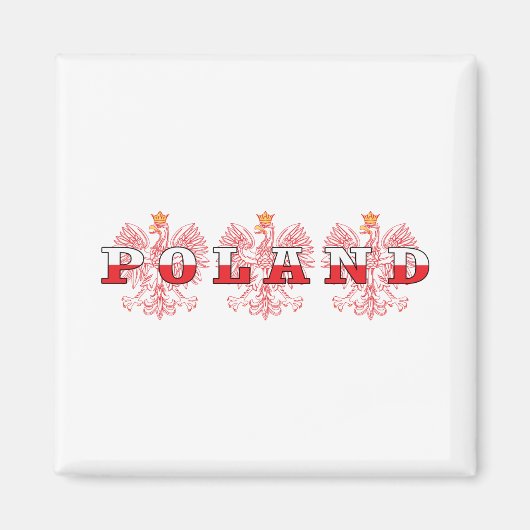 Poolse rode adelaars magneet (Voorkant)