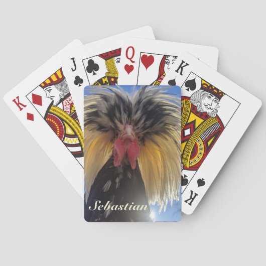 Poolse Rooster met standvastigheid Pokerkaarten (Achterkant)