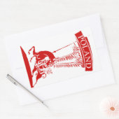 Poolse scharrelaar Rechthoekige Sticker (Envelop)