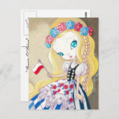 Poolse schoonheid briefkaart (Voorkant / Achterkant)