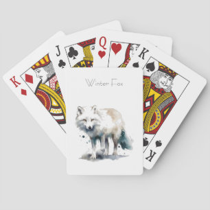 Poolse Schoonheid: Wintervos aangepast Pokerkaarten