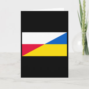 Poolse Steun Voor Oekraine Oekraïense Vlag En Pola Kaart
