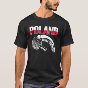 Poolse Tennis-tennis steun Ping Pong Tea T-shirt