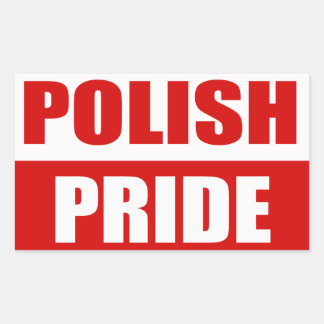Poolse trots rechthoekige sticker