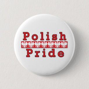 Poolse trots ronde button 5,7 cm